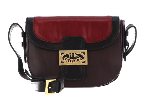 THE BRIDGE Lavina Crossbody Bag Chianti / Nero / Melanzana / Oro