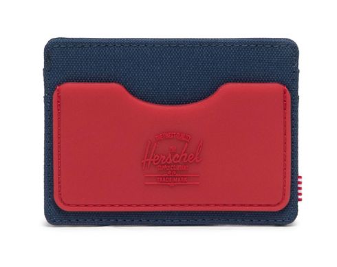 Herschel Charlie Rubber RFID Wallet Navy / Red