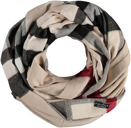 FRAAS Cashmink® Scarf with FRAAS Plaid Beige