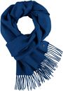 FRAAS Wool Scarf with Fringes Royal Blue