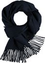 FRAAS Wool Scarf with Fringes Navy
