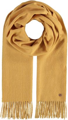 FRAAS Pure Cashmere Scarf with Fringes Banana