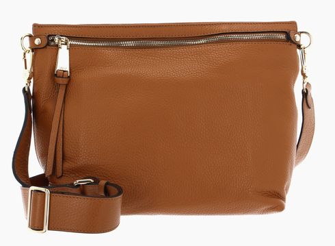 abro Leather Adria Crossbody Bag Linna Cuoio