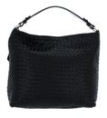 abro Leather Piuma Weaving Hobo Bag Elvi S Black / Gold