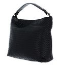 abro Leather Piuma Weaving Hobo Bag Elvi S Black / Gold