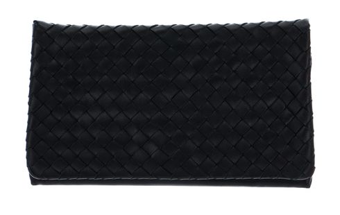 abro Leather Piuma Weaving Clutch Bag S Black / Gold