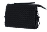 abro Leather Piuma Weaving Crossbody Bag Threefold Black / Nickel abro Leather Piuma Weaving Crossbody Bag Threefold Black / Nickel