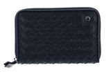 abro Leather Piuma Weaving Zip Wallet Navy abro Leather Piuma Weaving Zip Wallet Navy