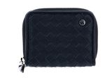 abro Leather Piuma Weaving Zip Wallet S Navy