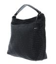 abro Leather Piuma Weaving Hobo Bag Elvi L Black / Nickel