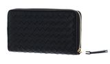 abro Leather Piuma Weaving Zip Wallet Black / Gold