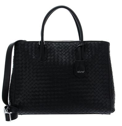 abro Leather Piuma Weaving Businessshopper Busy L Black / Nickel