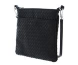 abro Leather Piuma Weaving Crossbody Bag Onefold Black / Nickel