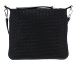 abro Leather Piuma Weaving Crossbody Bag Onefold Black / Nickel