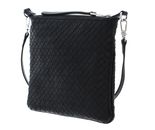 abro Leather Piuma Weaving Crossbody Bag Onefold Black / Nickel