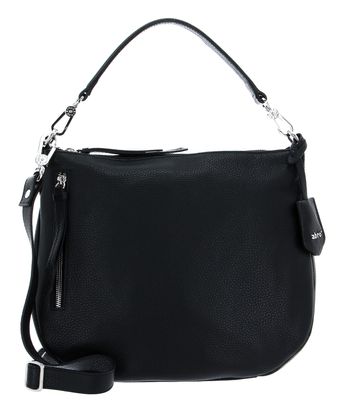 abro Leather Adria Hobo Bag Juna S Black / Nickel