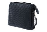 abro Leather Piuma Weaving Crossbody Bag Threefold Navy abro Leather Piuma Weaving Crossbody Bag Threefold Navy