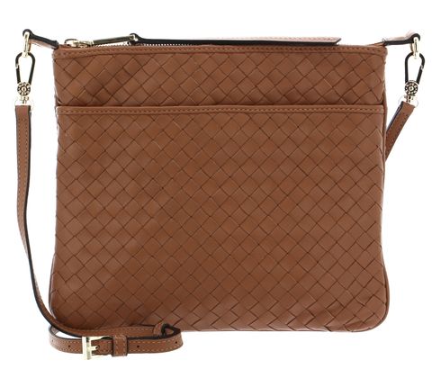 abro Leather Piuma Weaving Crossbody Bag Onefold Cuoio