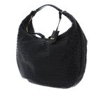 abro Leather Piuma Weaving Hobo Bag Nana Black / Gold
