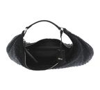 abro Leather Piuma Weaving Hobo Bag Nana Black / Gold