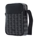 LACOSTE The Blend Vertical Camera Bag Allover Monogram Noir Gris LACOSTE The Blend Vertical Camera Bag Allover Monogram Noir Gris