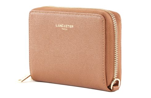 LANCASTER Delphino Zip Around Wallet Camel