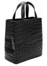 LIEBESKIND BERLIN Croco Paper Bag Tote S Black LIEBESKIND BERLIN Croco Paper Bag Tote S Black