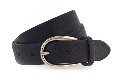 Vanzetti 30mm Leather Belt W80 Black - kürzbar