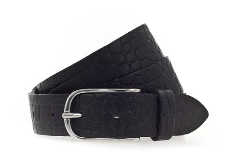 Vanzetti 30mm Croco Leather Belt W70 Black