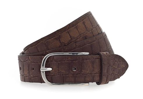 Vanzetti 30mm Croco Leather Belt W100 Cognac