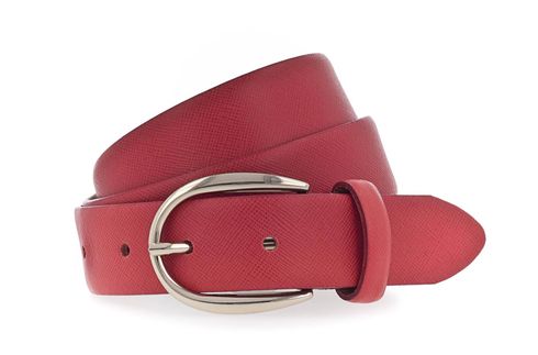 Vanzetti 30mm Leather Belt W110 Red - shortenable