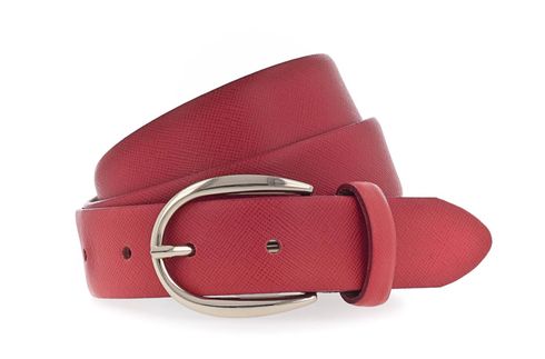 Vanzetti 30mm Leather Belt W75 Red - shortenable