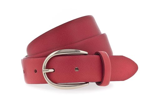 Vanzetti 30mm Leather Belt W90 Red - kürzbar