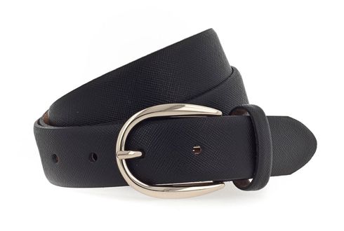 Vanzetti 30mm Leather Belt W85 Black - kürzbar