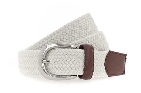 Vanzetti 30mm Braided Women's Belt W75 Cream-White