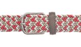 Vanzetti Braided Women's Belt W95 Coral / White