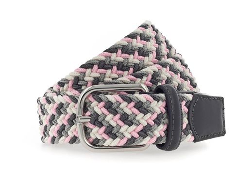 Vanzetti Braided Women's Belt W90 Rose / White