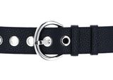 abro Leather Adria Eyelets Belt W95 Navy