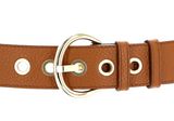 abro Leather Adria Eyelets Belt W100 Cuoio