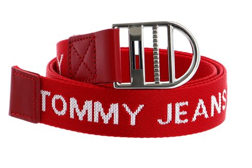 TOMMY HILFIGER TJW Essential Webbing Belt 3.0 W85 Deep Crimson