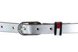 TOMMY HILFIGER TJW Oval 2.0 Belt W75 Silver TOMMY HILFIGER TJW Oval 2.0 Belt W75 Silver