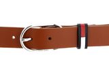 TOMMY HILFIGER TJW Oval 3.0 Belt W90 Cognac TOMMY HILFIGER TJW Oval 3.0 Belt W90 Cognac