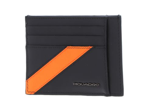 PIQUADRO PQN Pocket Credit Card Pouch RFID Nero / Arancio