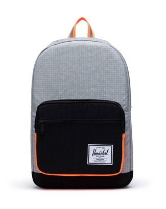 Herschel Pop Quiz Backpack Sharkskin Enzyme Ripstop / Black Enzyme Ripstop / Shocking Orange