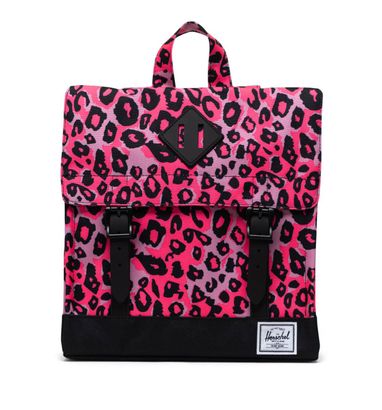 Herschel Kids Survey Backpack Cheetah Camo Neon Pink / Black