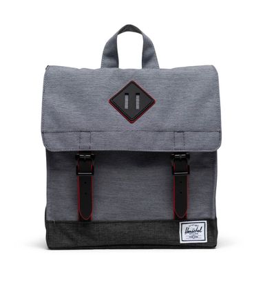 Herschel Kids Survey Backpack Mid Grey Crosshatch / Black Crosshatch