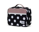 Herschel Pouches Pop Quiz Lunch Box Polka Dot Black and White / Ash Rose Herschel Pouches Pop Quiz Lunch Box Polka Dot Black and White / Ash Rose