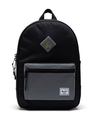 Herschel Heritage Youth Backpack Black / Silver Reflective