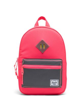 Herschel Heritage Kids Backpack Neon Pink / Silver Reflective