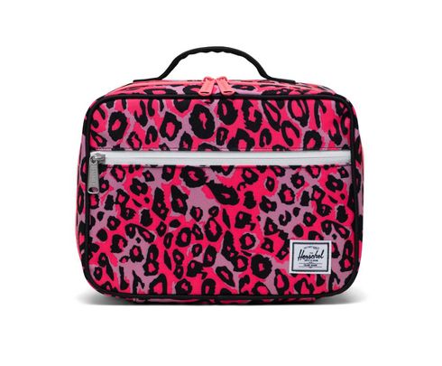 Herschel Pouches Pop Quiz Lunch Box Cheetah Camo Neon Pink / Black